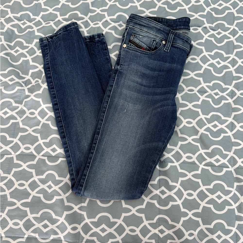 Diesel Blue Skinzee-low-S slim skinny low waist jeans - Picture 1 of 6